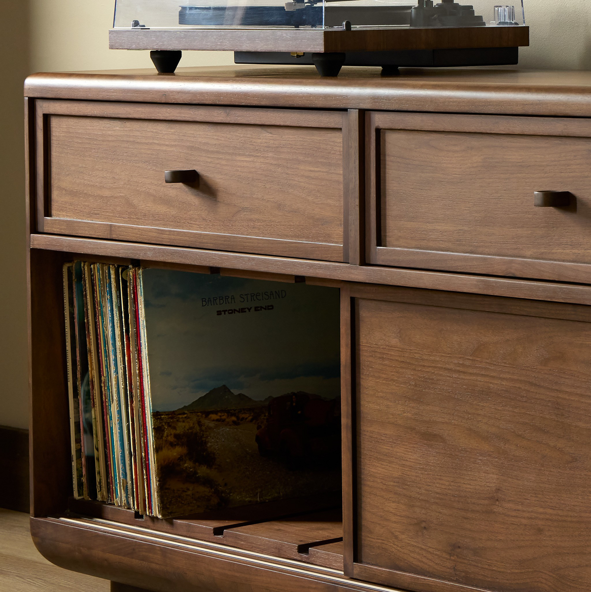Vincent Media Console With Record Storage by Four Hands