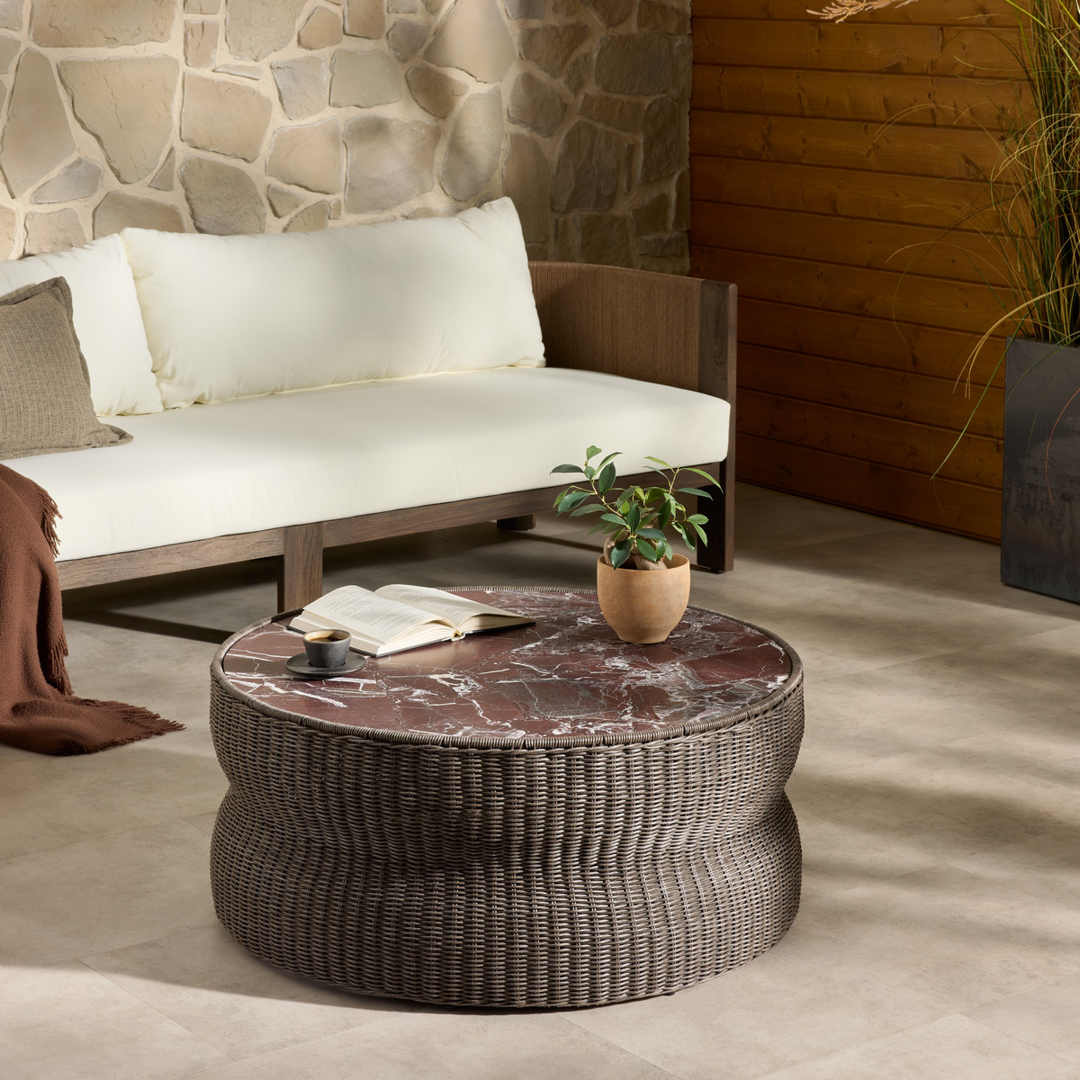 Brixby Outdoor Coffee Table by Four Hands