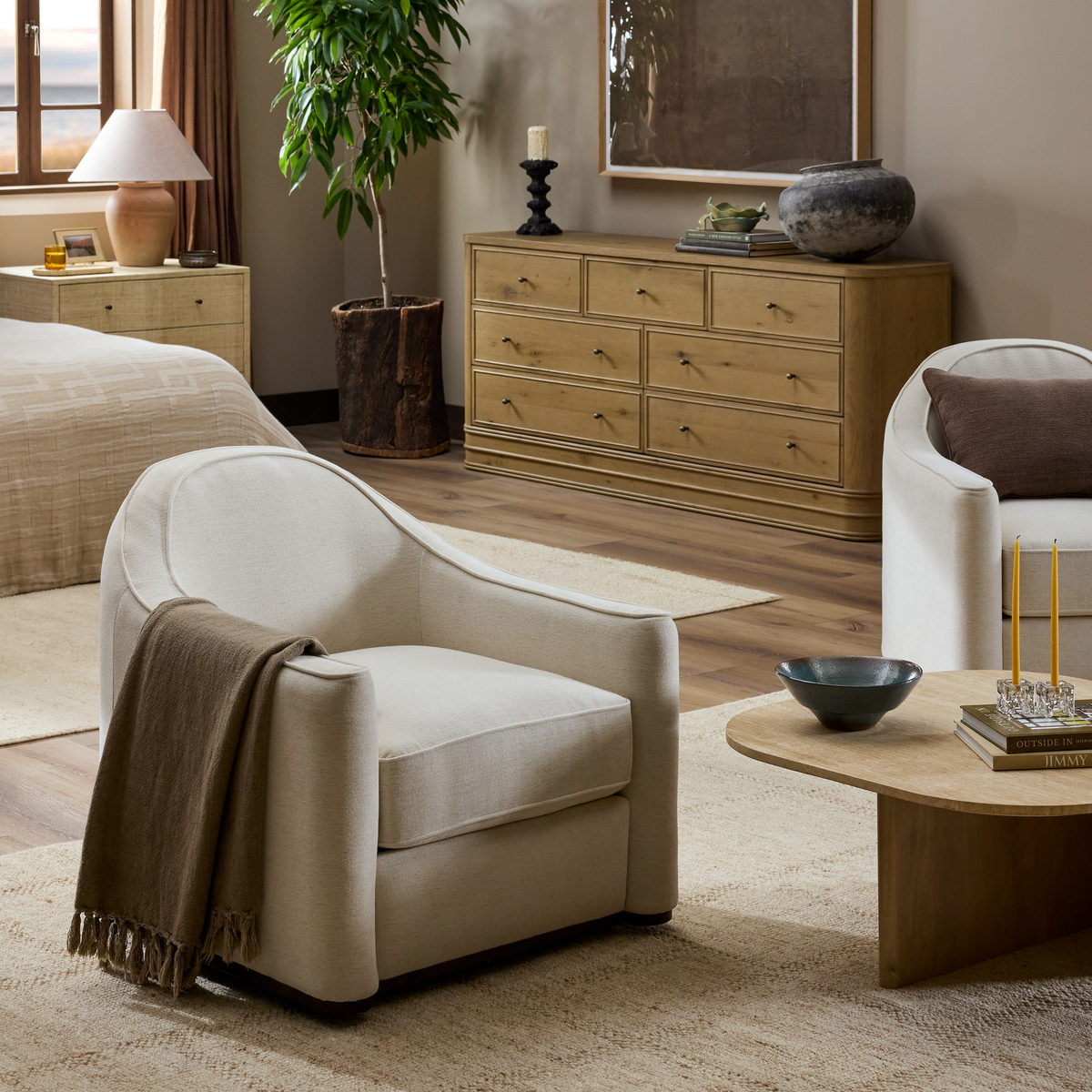 Chella Swivel Chair by Four Hands