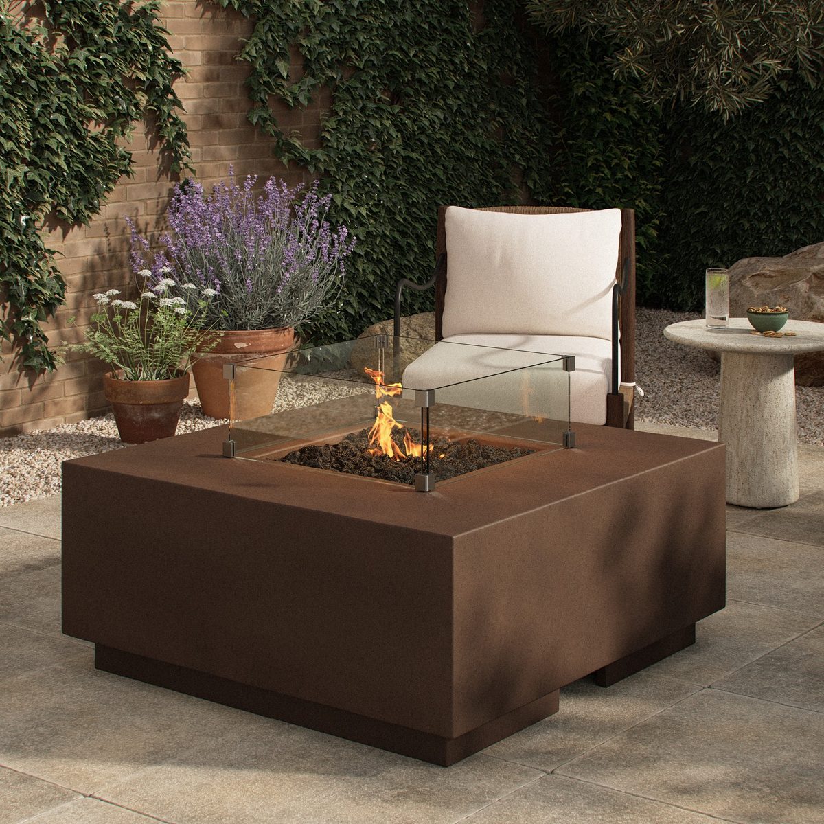 Donovan Square Fire Pit Wind Guard Kit by Four Hands