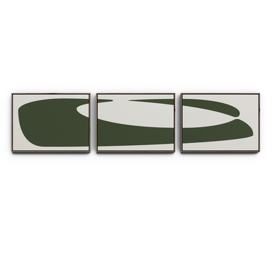 Organic Curves 2 Triptych By Fh Art Studio by Four Hands