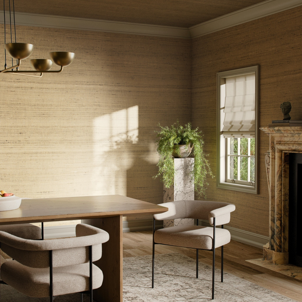 Silk Tussah Wallpaper By Fh Art Studio by Four Hands