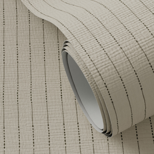 Dobby Stripe Grasscloth Wallpaper By Fh Art Studio by Four Hands