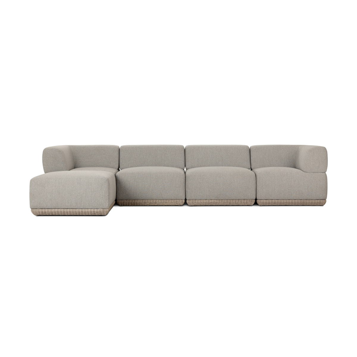 Evander Outdoor 4 Pc Sectional W/ Ottoman by Four Hands