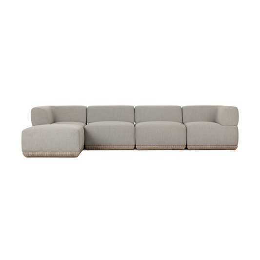 Evander Outdoor 4 Pc Sectional W/ Ottoman by Four Hands