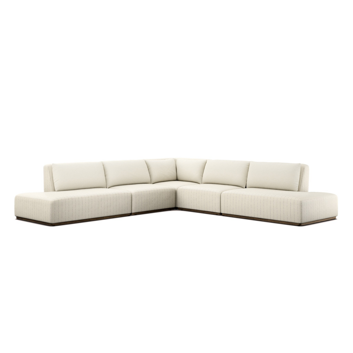 Adler Outdoor 5-Piece Sectional + Bumper Chaise by Four Hands