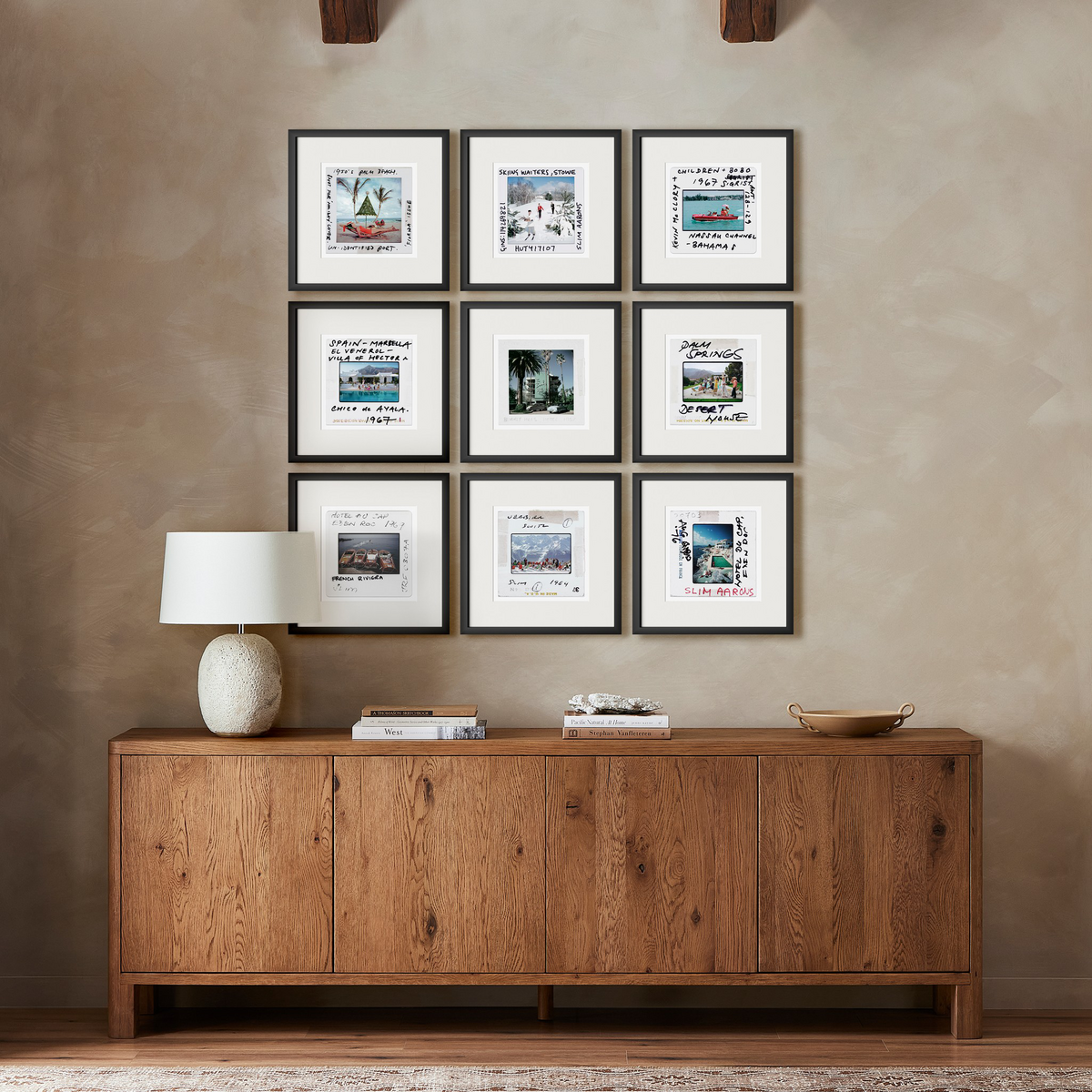 Travel Slides Set Of 9 By Slim Aarons by Four Hands