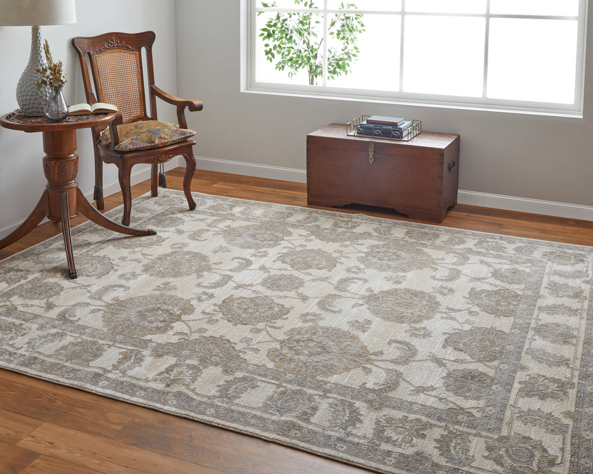 Celene 39KZF Beige/Gray Rug by Feizy
