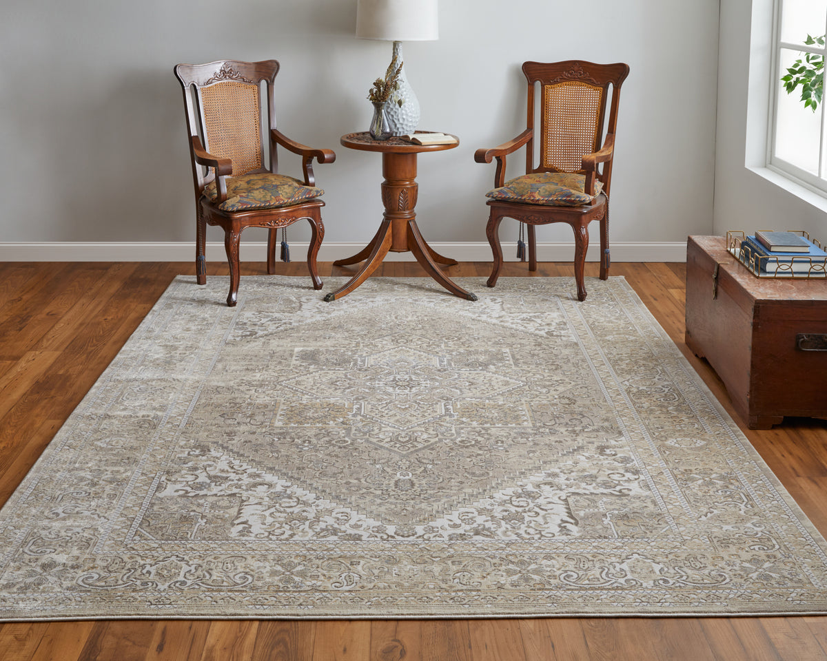Celene 39KXF Beige/Brown Rug by Feizy