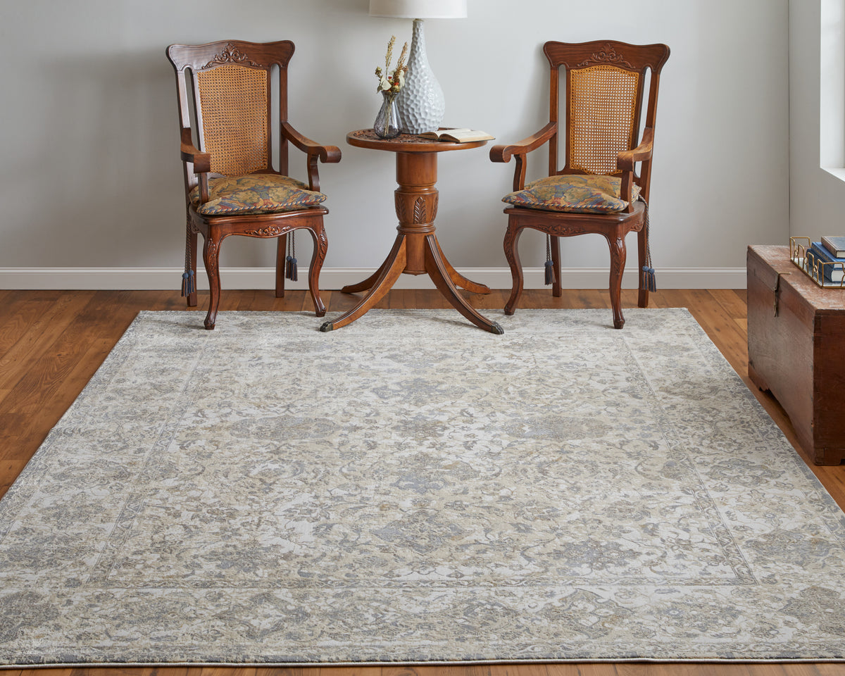 Celene 39L0F Beige/Gray Rug by Feizy