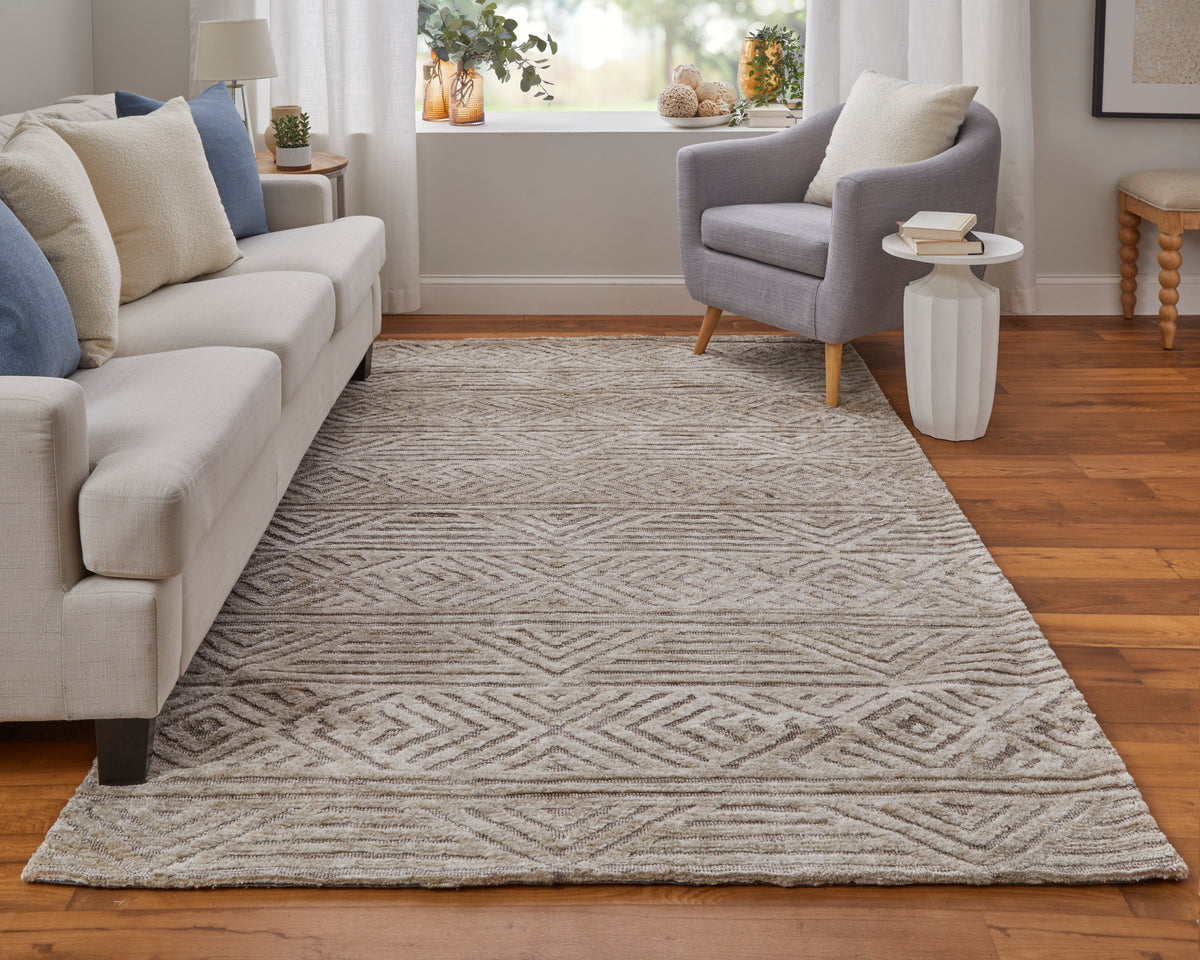 Colton 8791F Brown Rug by Feizy