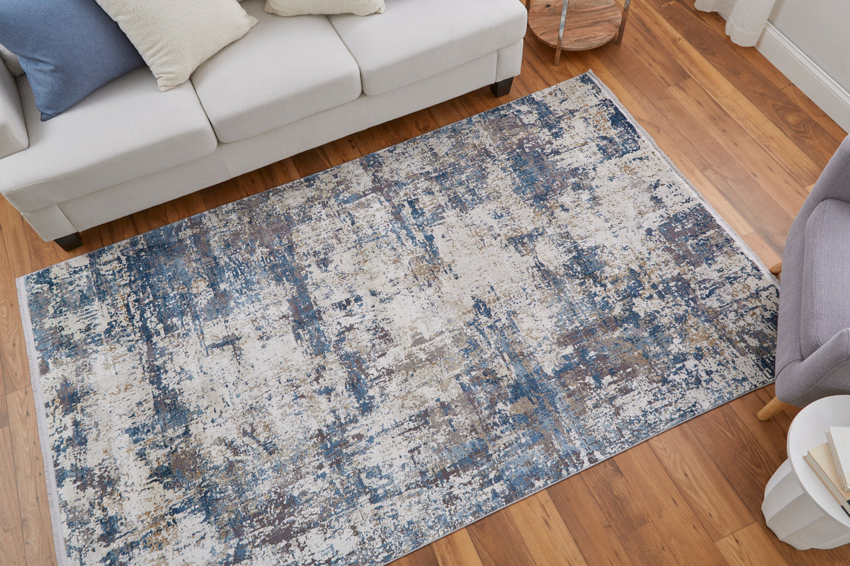Cadiz 3891F Blue/Ivory Rug by Feizy