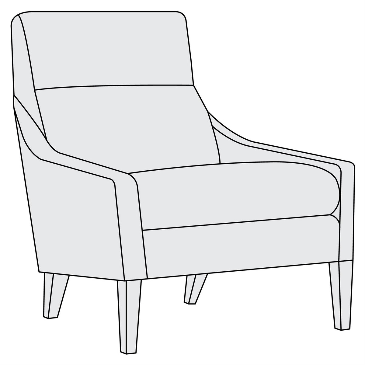 Heath Leather Chair (4712LQ) by Bernhardt