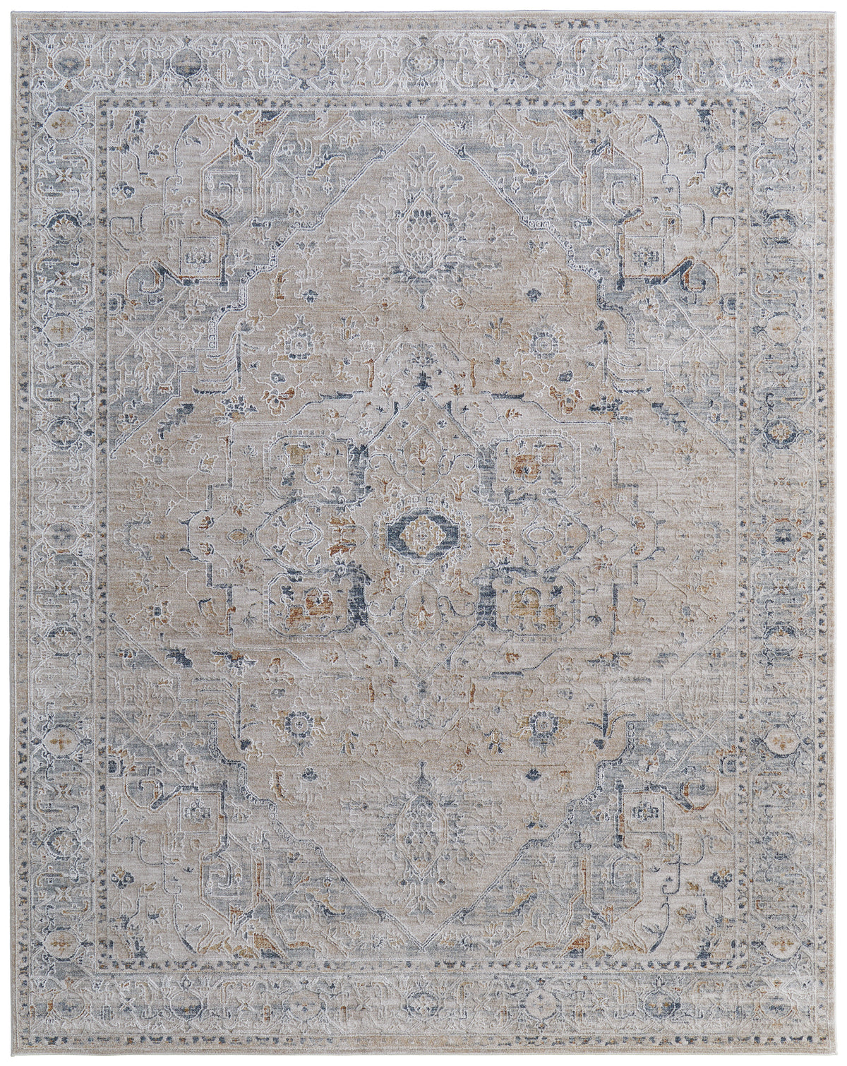 Pasha 39M5F Beige/Blue Rug by Feizy