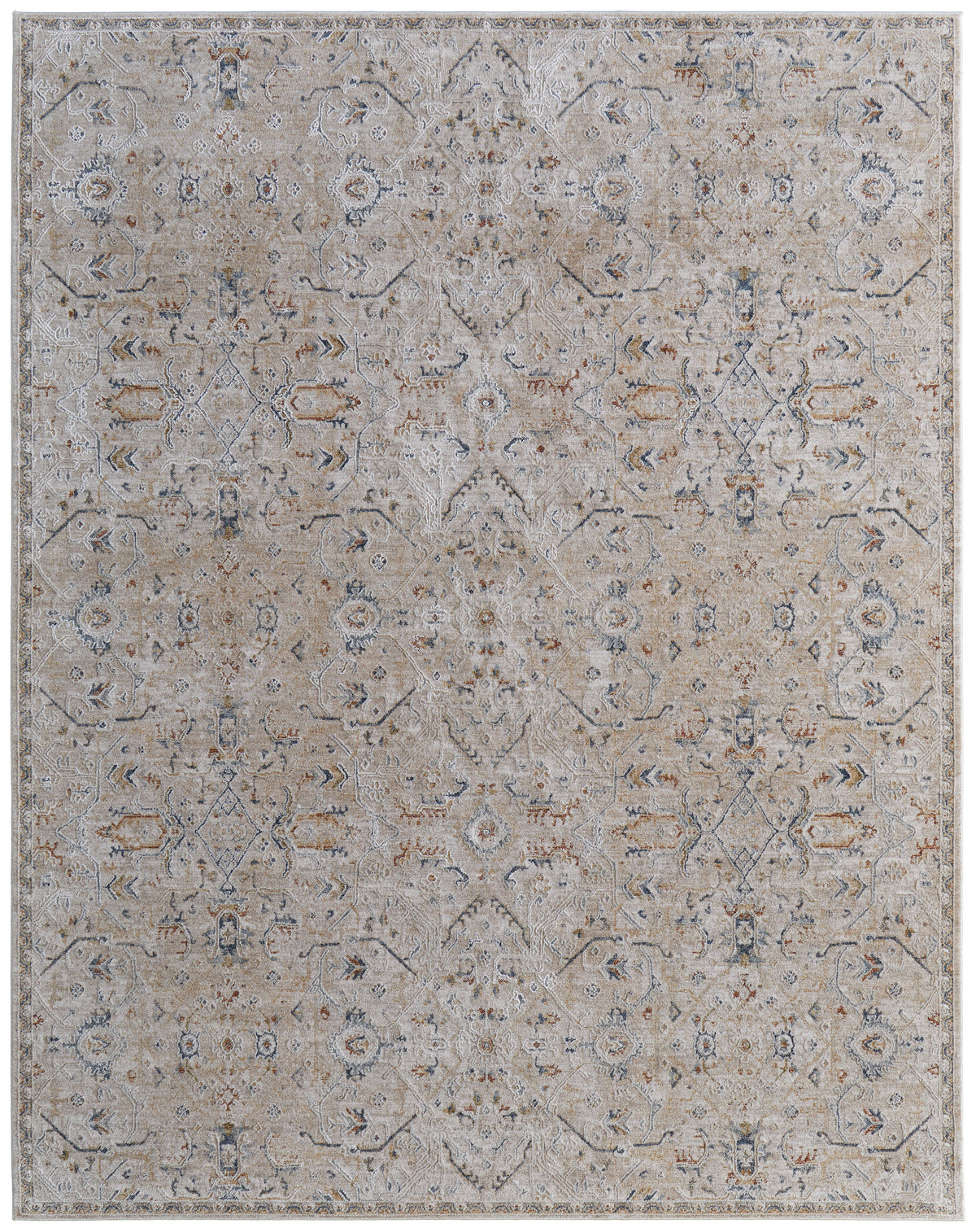 Pasha 39M6F Beige/Blue Rug by Feizy