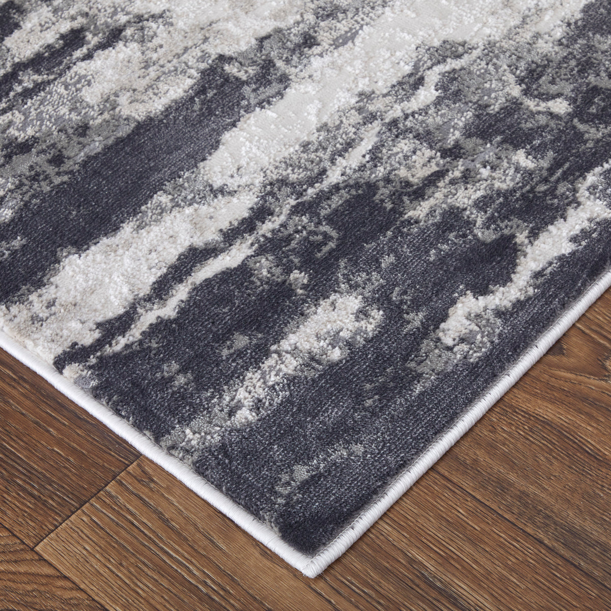 Prasad 39N9F Ivory/Charcoal Rug by Feizy