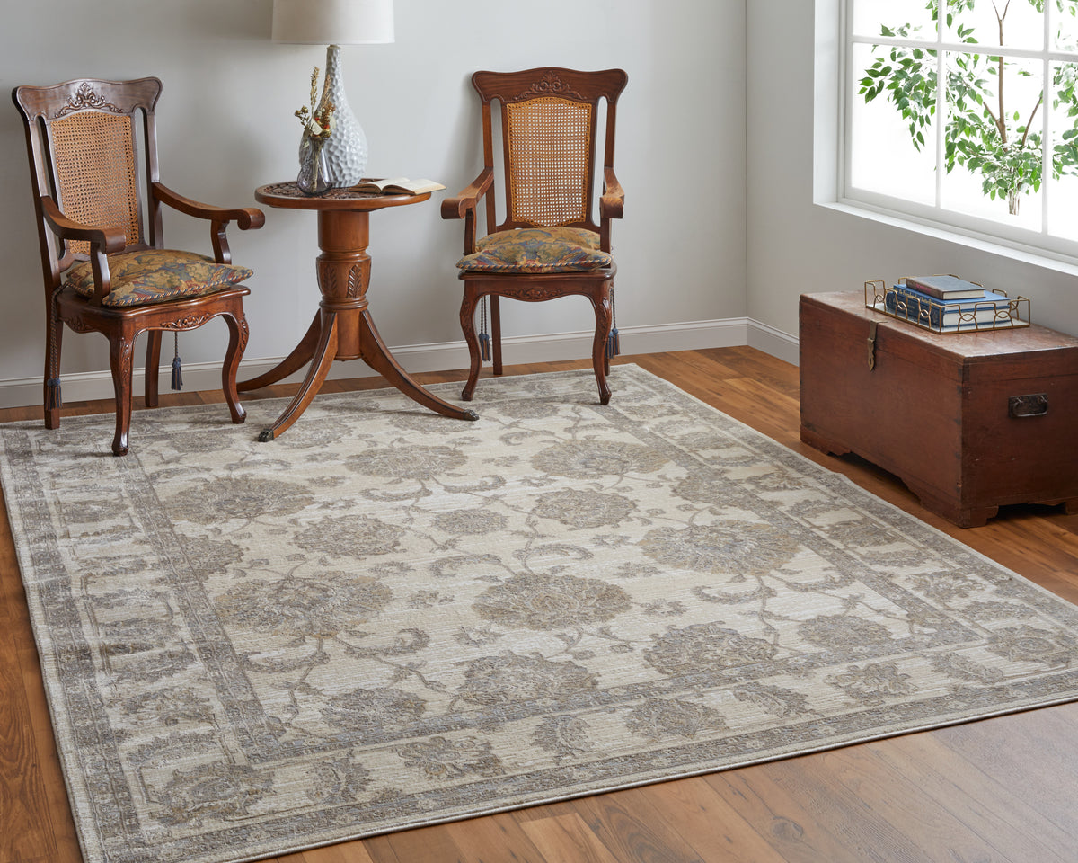 Celene 39KZF Beige/Gray Rug by Feizy