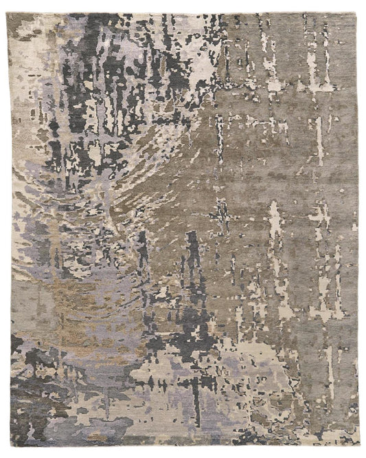 Lor 6002L Beige/Silver Rug by Feizy
