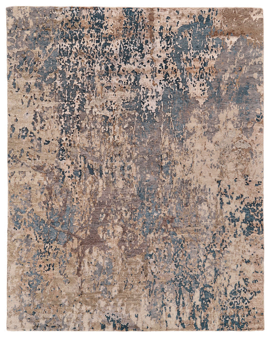 Lor 6004L Blue/Camel Rug by Feizy