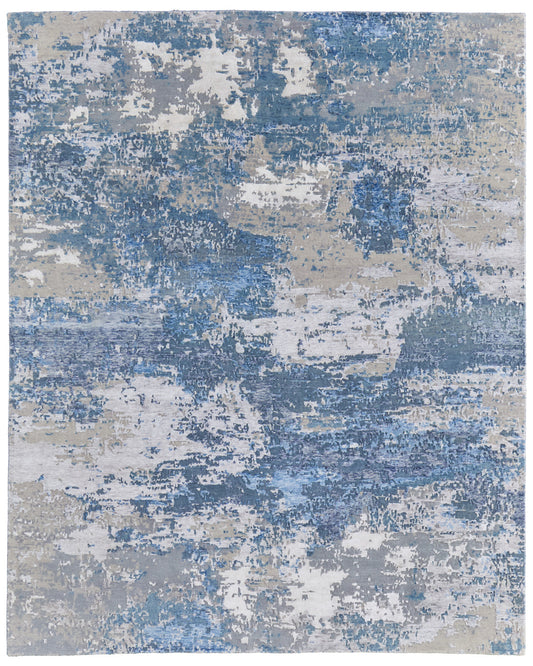Lor 69F1F Blue/Silver Rug by Feizy