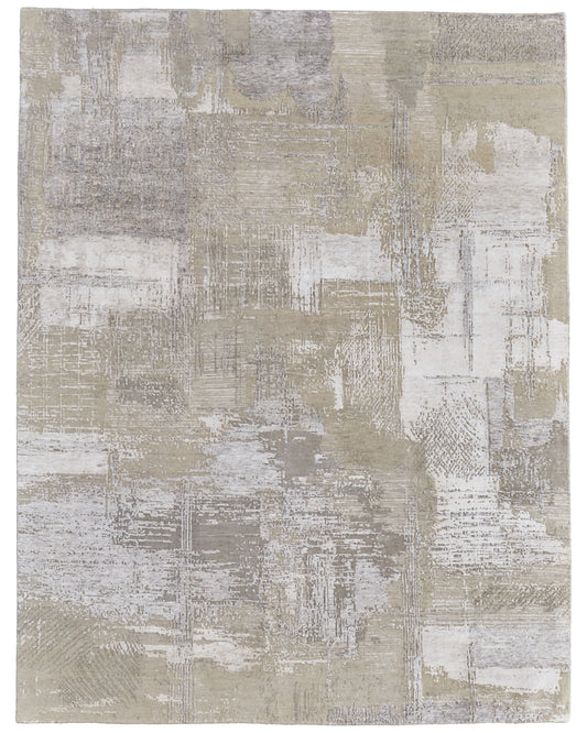 Lor 69F2F Beige/Silver Rug by Feizy
