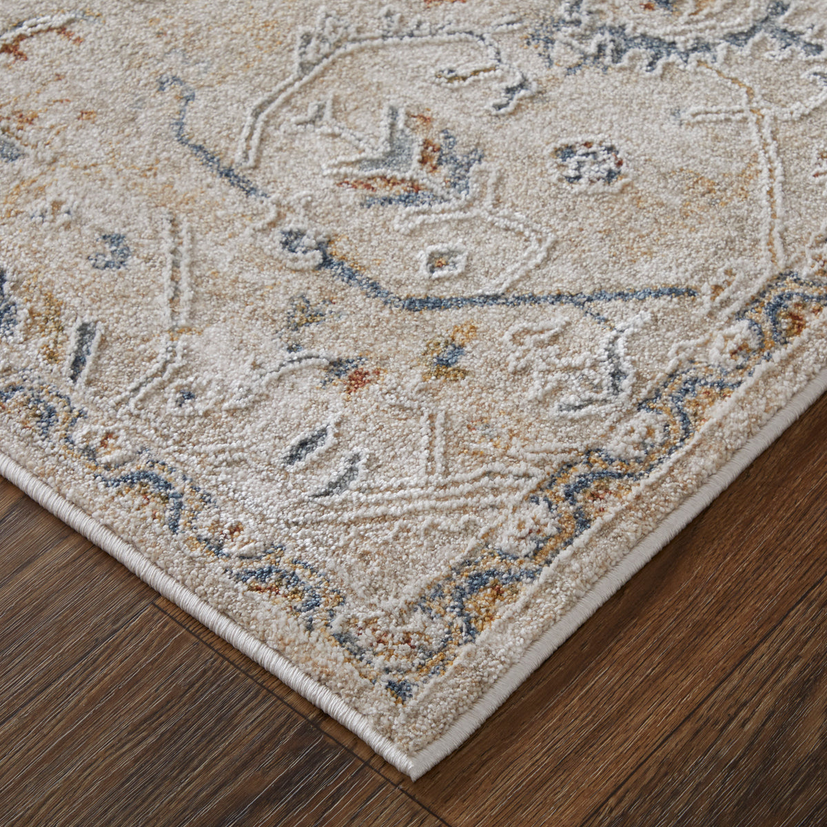 Pasha 39M6F Beige/Blue Rug by Feizy