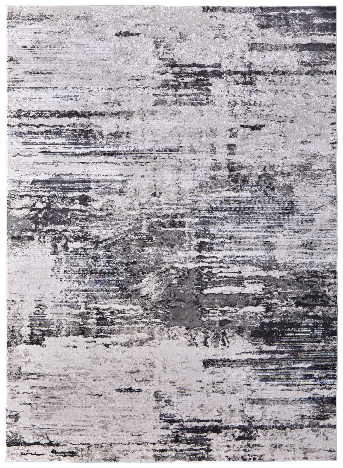 Prasad 39N9F Ivory/Charcoal Rug by Feizy