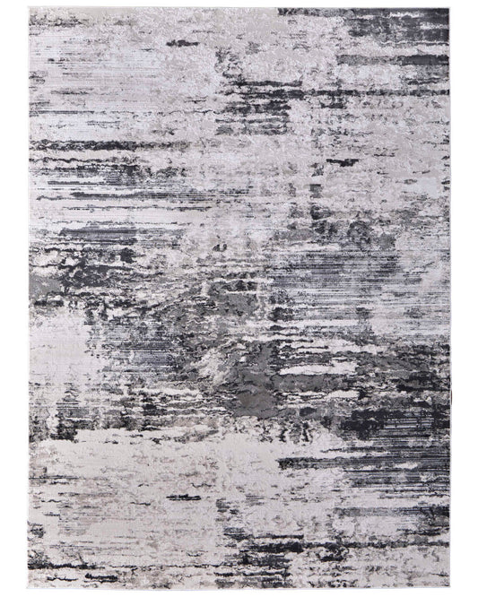 Prasad 39N9F Ivory/Charcoal Rug by Feizy