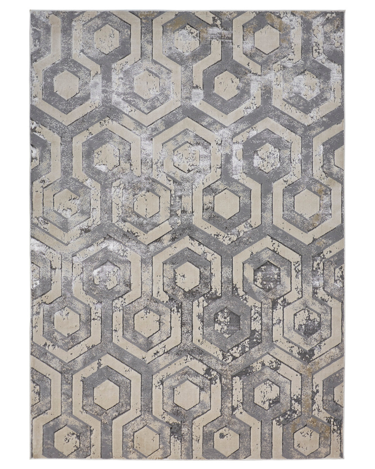 Micah 3046F Beige/Gray Rug by Feizy