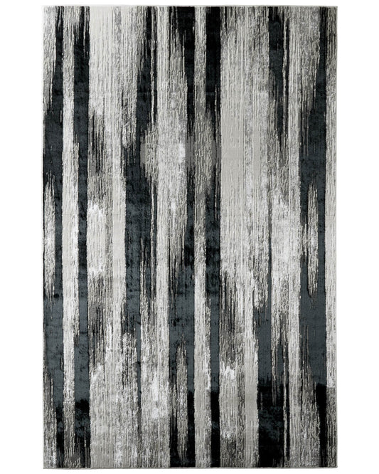 Micah 3338F Black/Silver Rug by Feizy