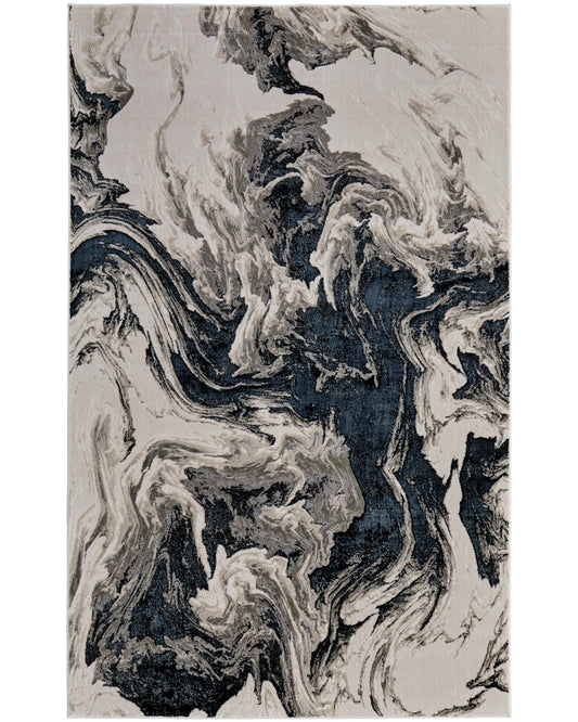 Micah 39LPF Black/Ivory Rug by Feizy