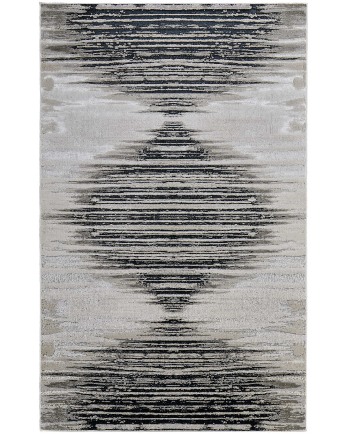 Micah 39LRF Black/Silver Rug by Feizy