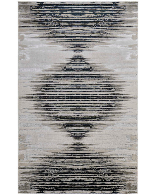 Micah 39LRF Black/Silver Rug by Feizy