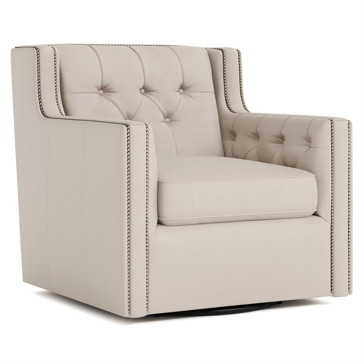 Candace Leather Swivel Chair (727SL) by Bernhardt