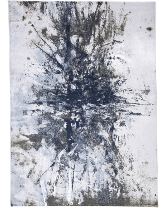 Gaspar 3833F White/Gray Rug by Feizy