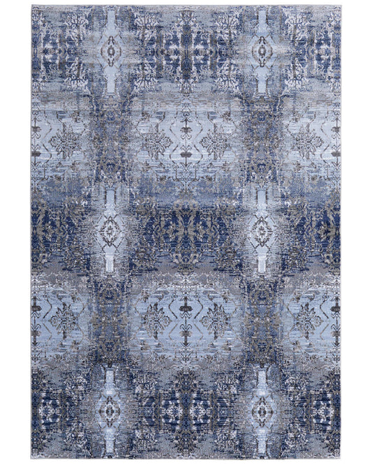 Gaspar 3834F Light Blue/Sterling Rug by Feizy