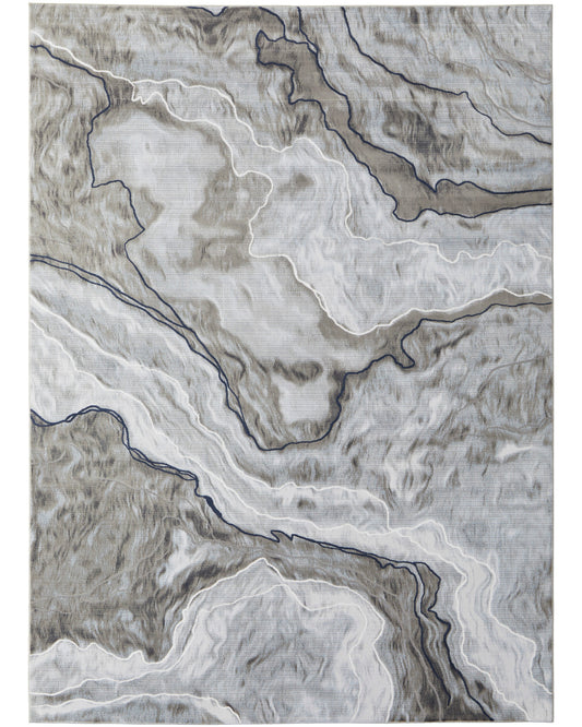Gaspar 39KUF Gray/Ivory Rug by Feizy
