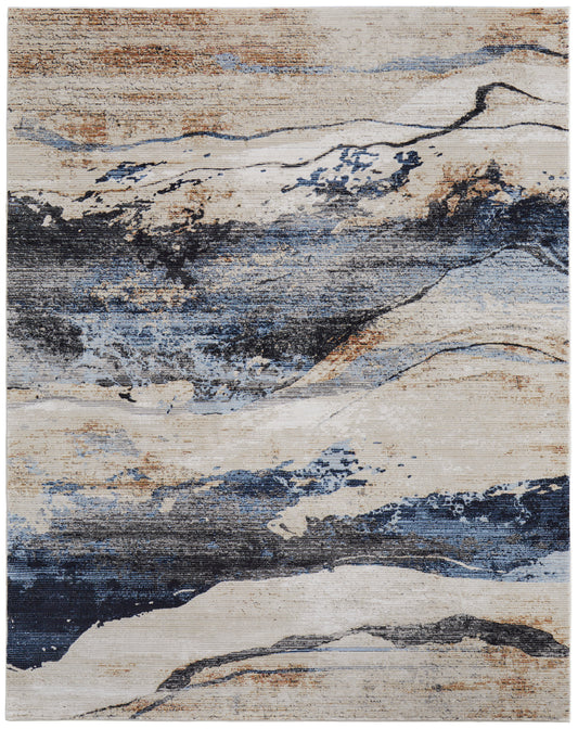 Sonora 39NWF Ivory/Blue Rug by Feizy