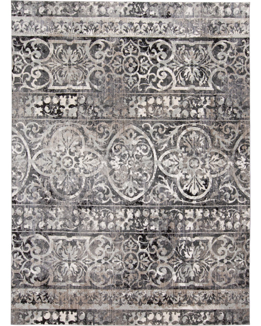 Kano 3871F Charcoal/Ivory Rug by Feizy