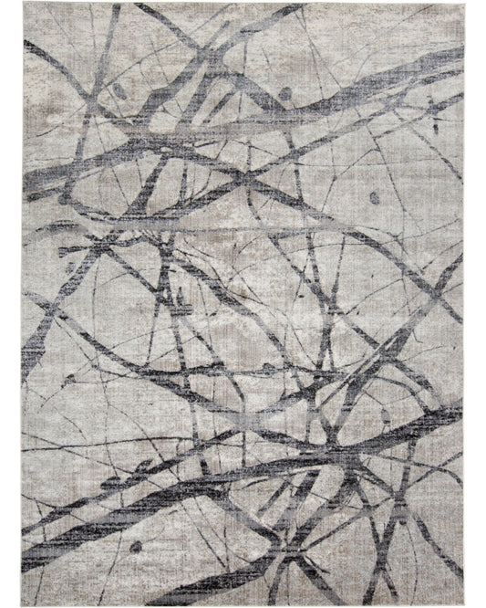 Kano 3877F Charcoal/Gray Rug by Feizy