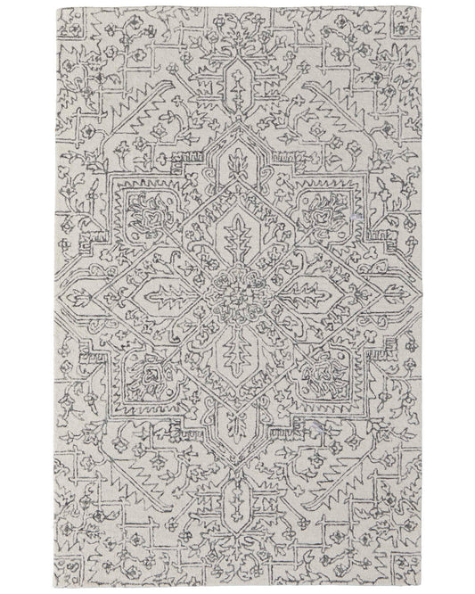 Belfort 8778F Ivory/Charcoal Rug by Feizy