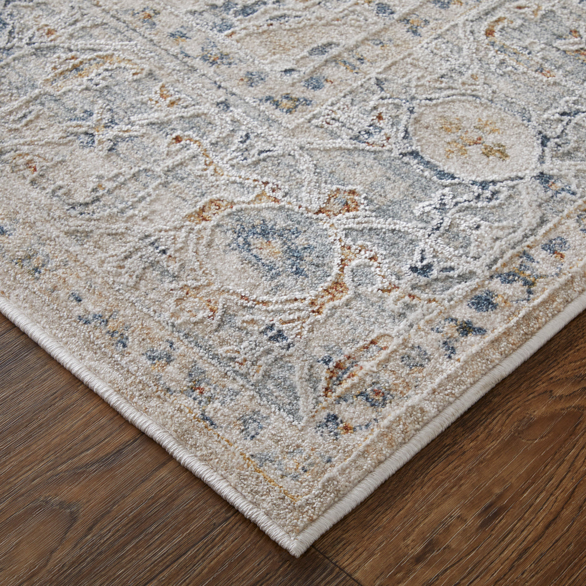 Pasha 39M5F Beige/Blue Rug by Feizy