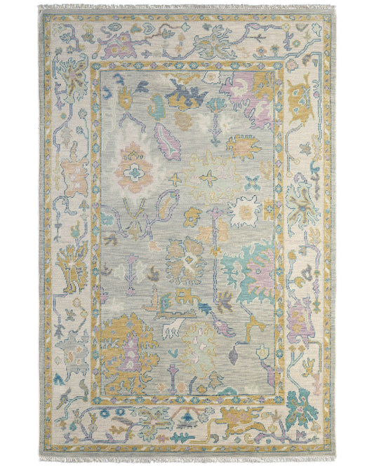 Karina 6791F Silver/Green Rug by Feizy
