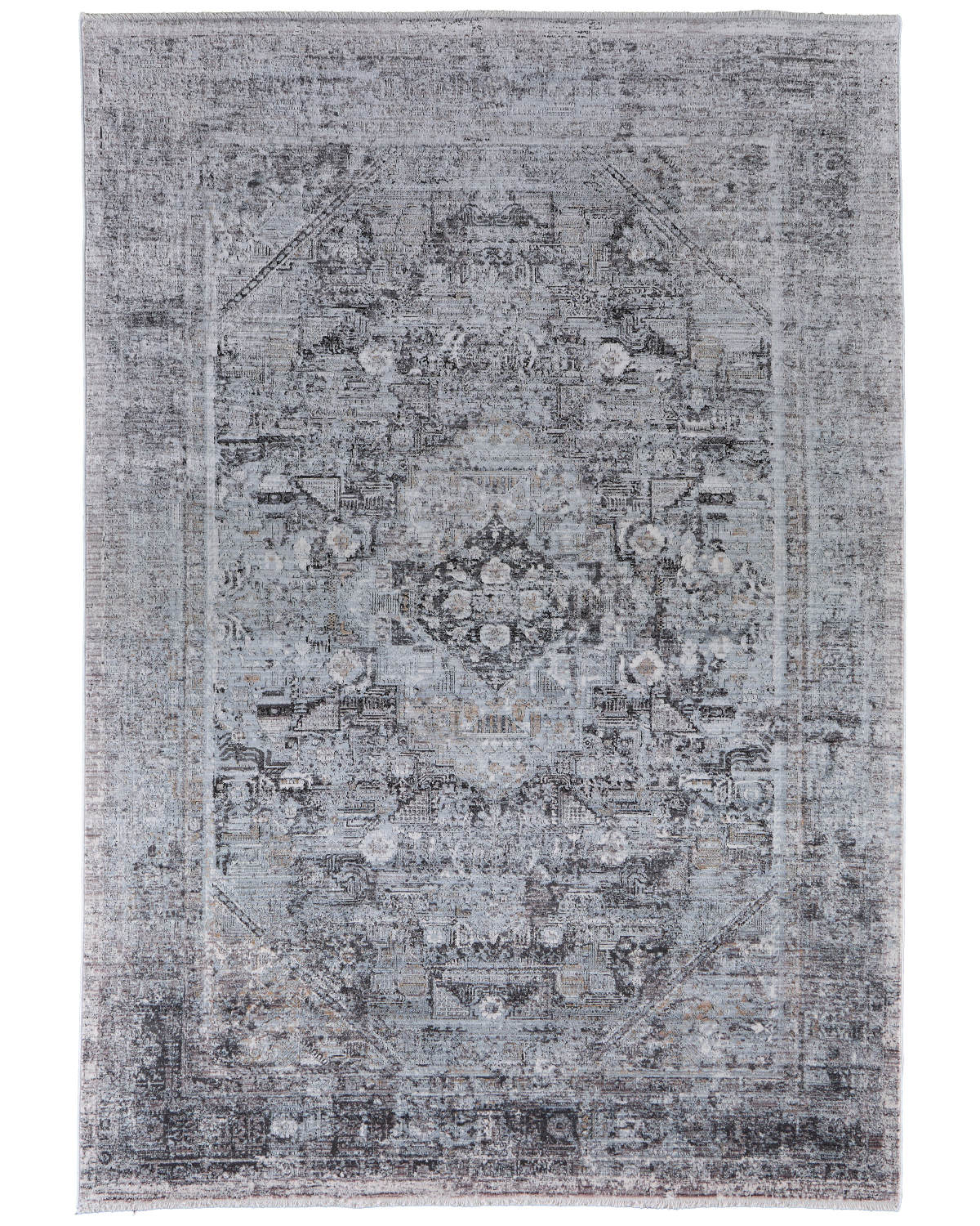 Sarrant 3966F Gray Rug by Feizy