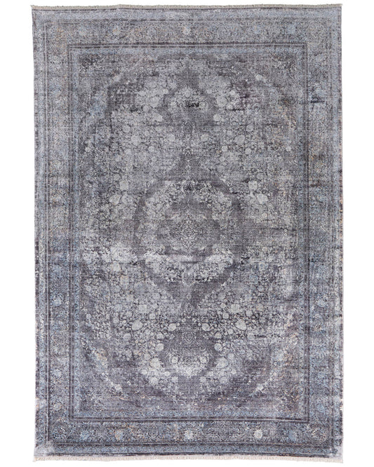 Sarrant 3967F Charcoal Rug by Feizy