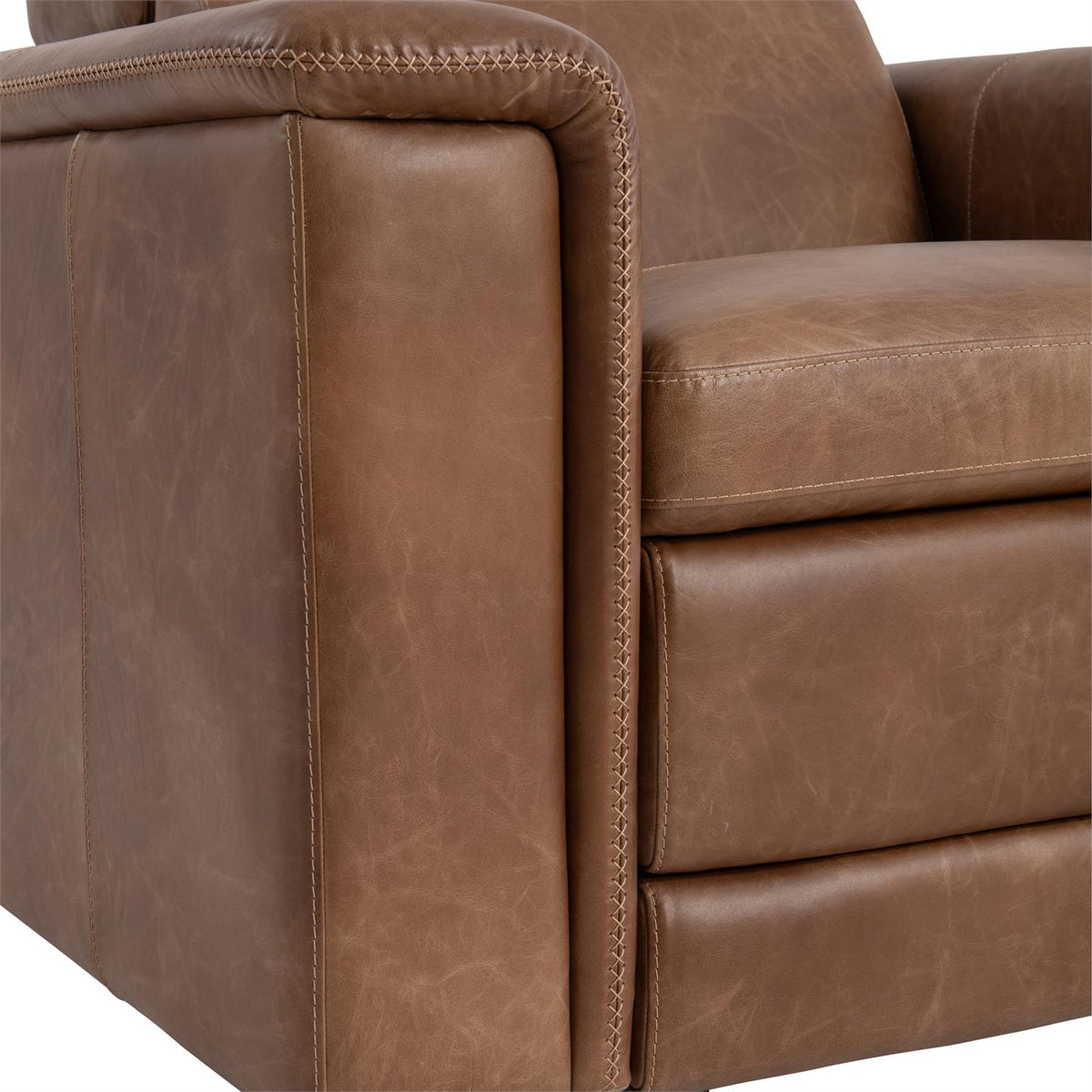 Lioni Leather Power Motion Chair (9562RHO) by Bernhardt