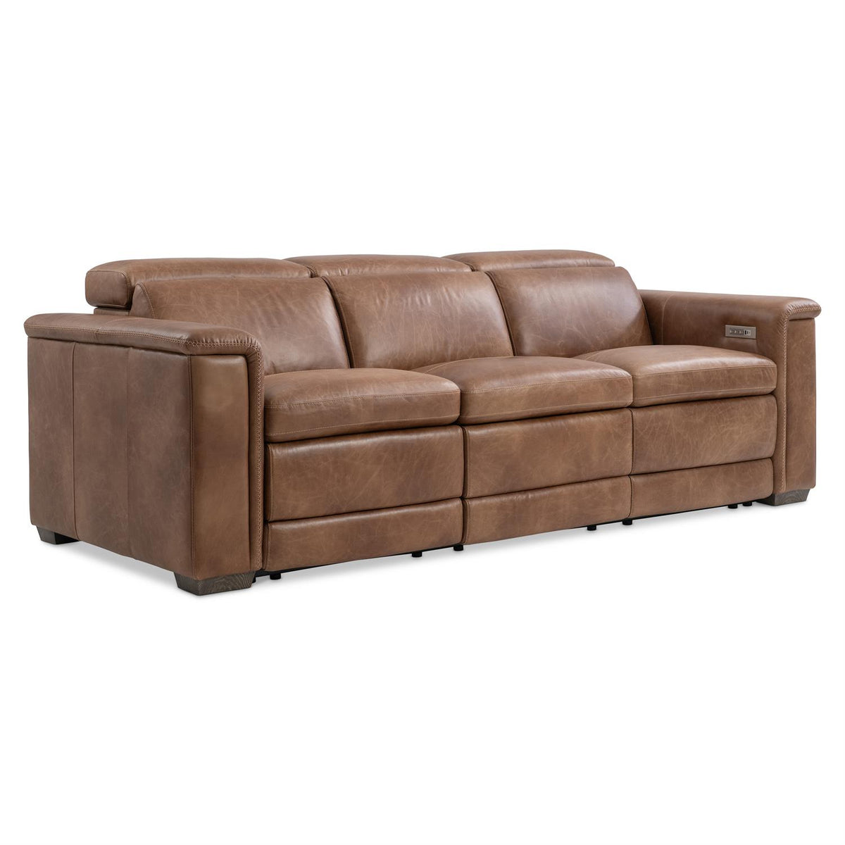 Lioni Leather Power Motion Sofa (9567RHO) by Bernhardt