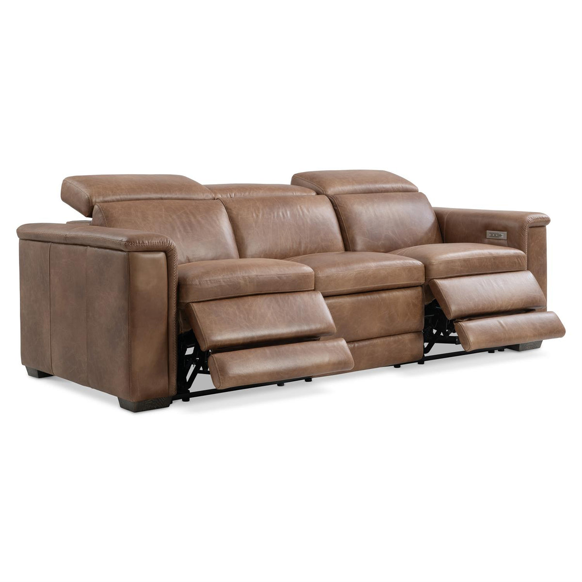 Lioni Leather Power Motion Sofa (9567RHO) by Bernhardt