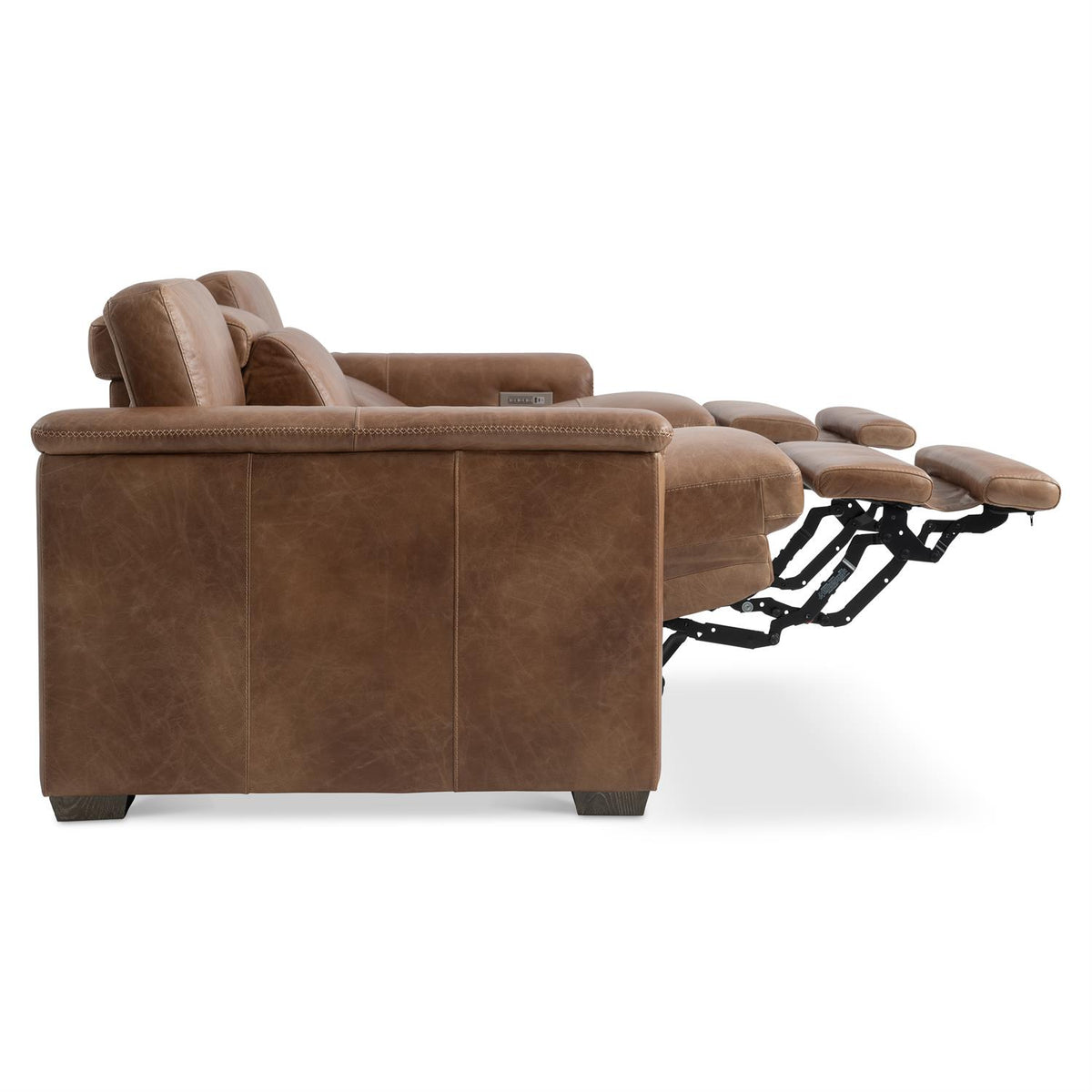 Lioni Leather Power Motion Sofa (9567RHO) by Bernhardt