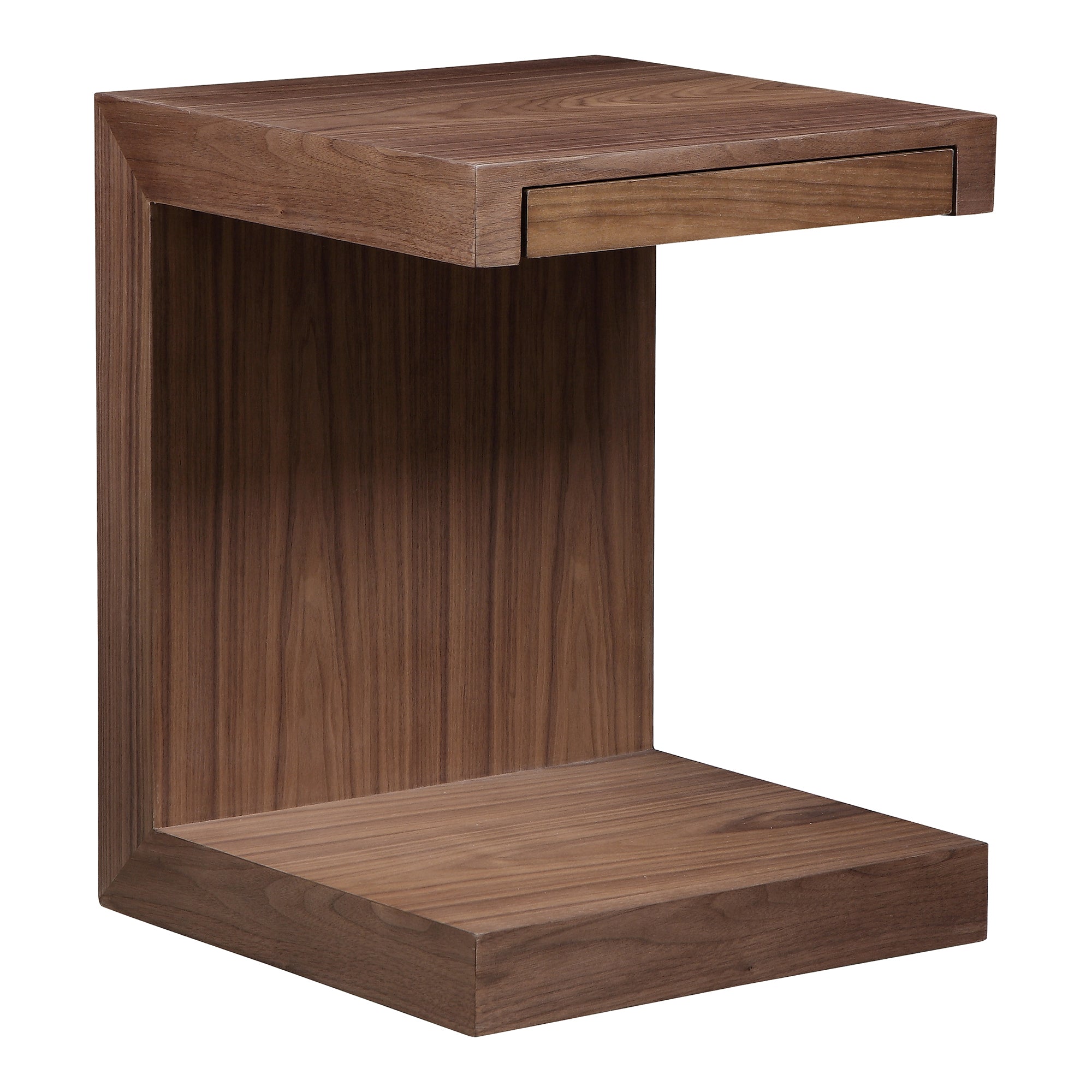 Zio Side Accent Table Walnut Brown